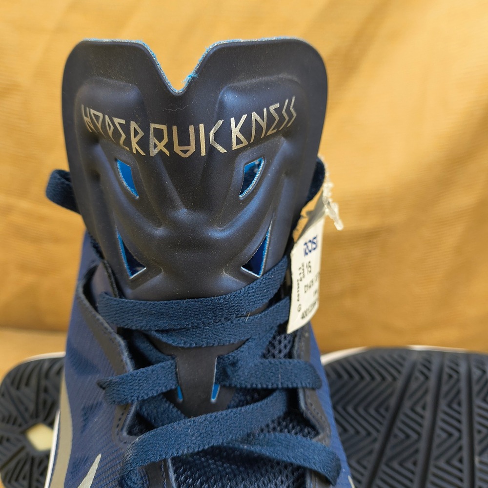 Nike Zoom Hyperquickness Mens 15 Midnight Navy Silver Blue 599420-400 Basketball - Picture 2 of 16